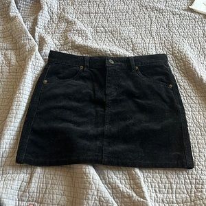 Black Corduroy Skirt